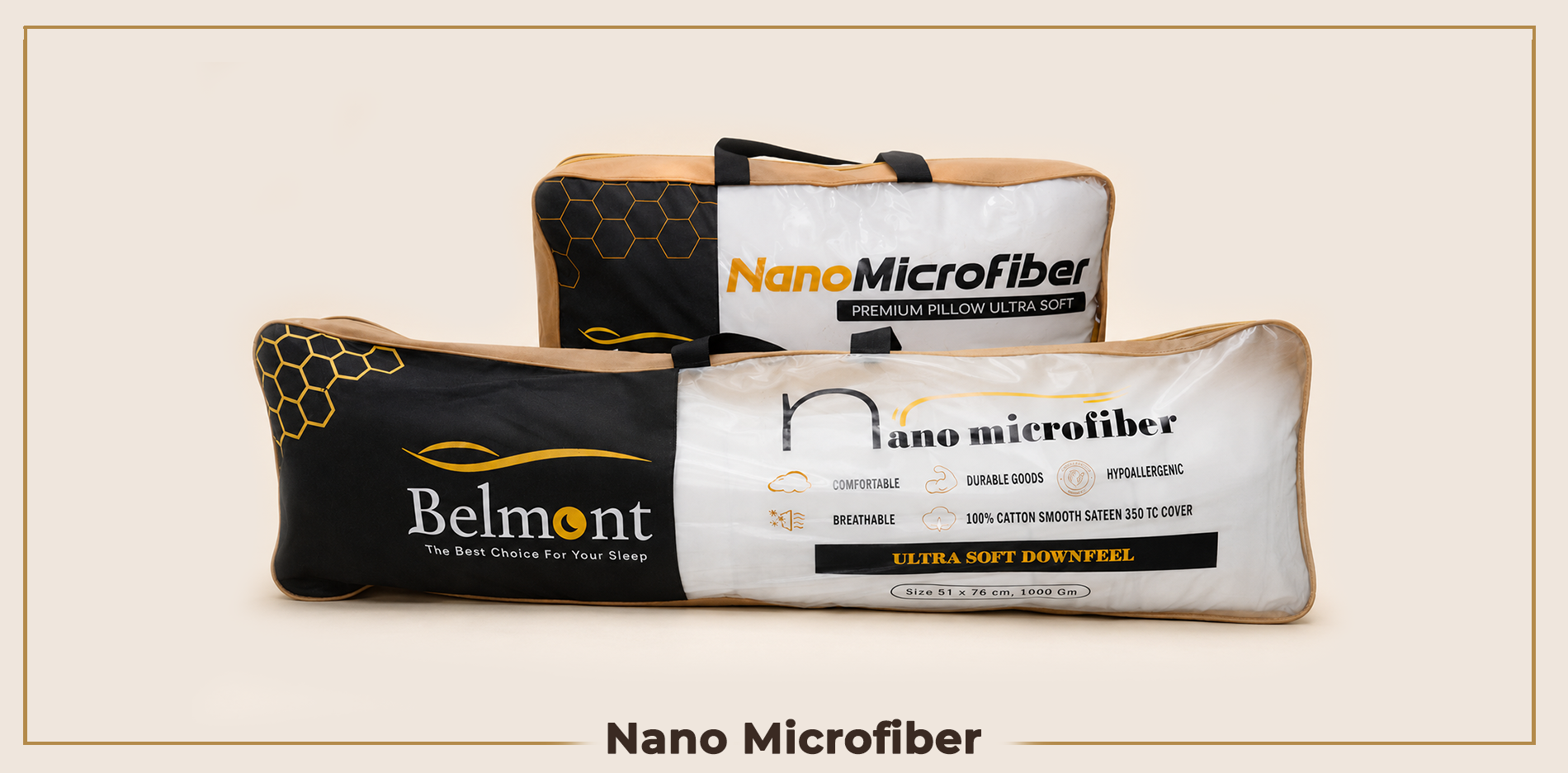 PILLOW + BOLSTER NANO MICROFIBER